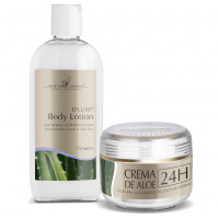 Aloe 24h day&night cream (100ml) with D'Luxe® body lotion (anti-aging)